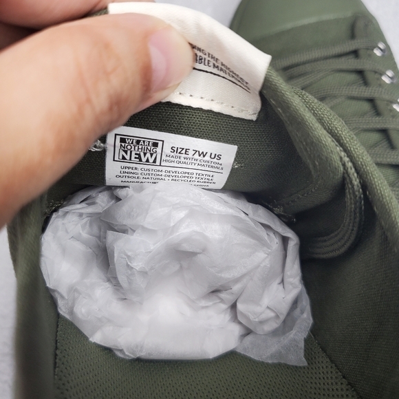 Nothing New Olive Green Canvas Classic Low Top Sneakers - Picture 12 of 14